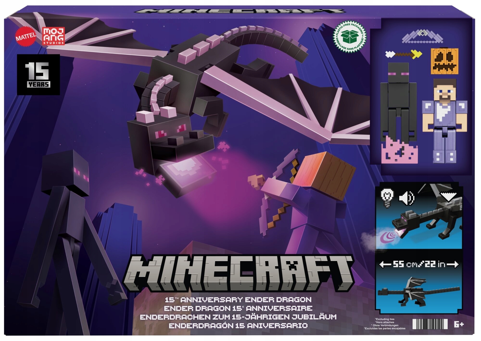 MATTEL Minecraft figúrka Ender Dragon k 15. výročiu HTN25